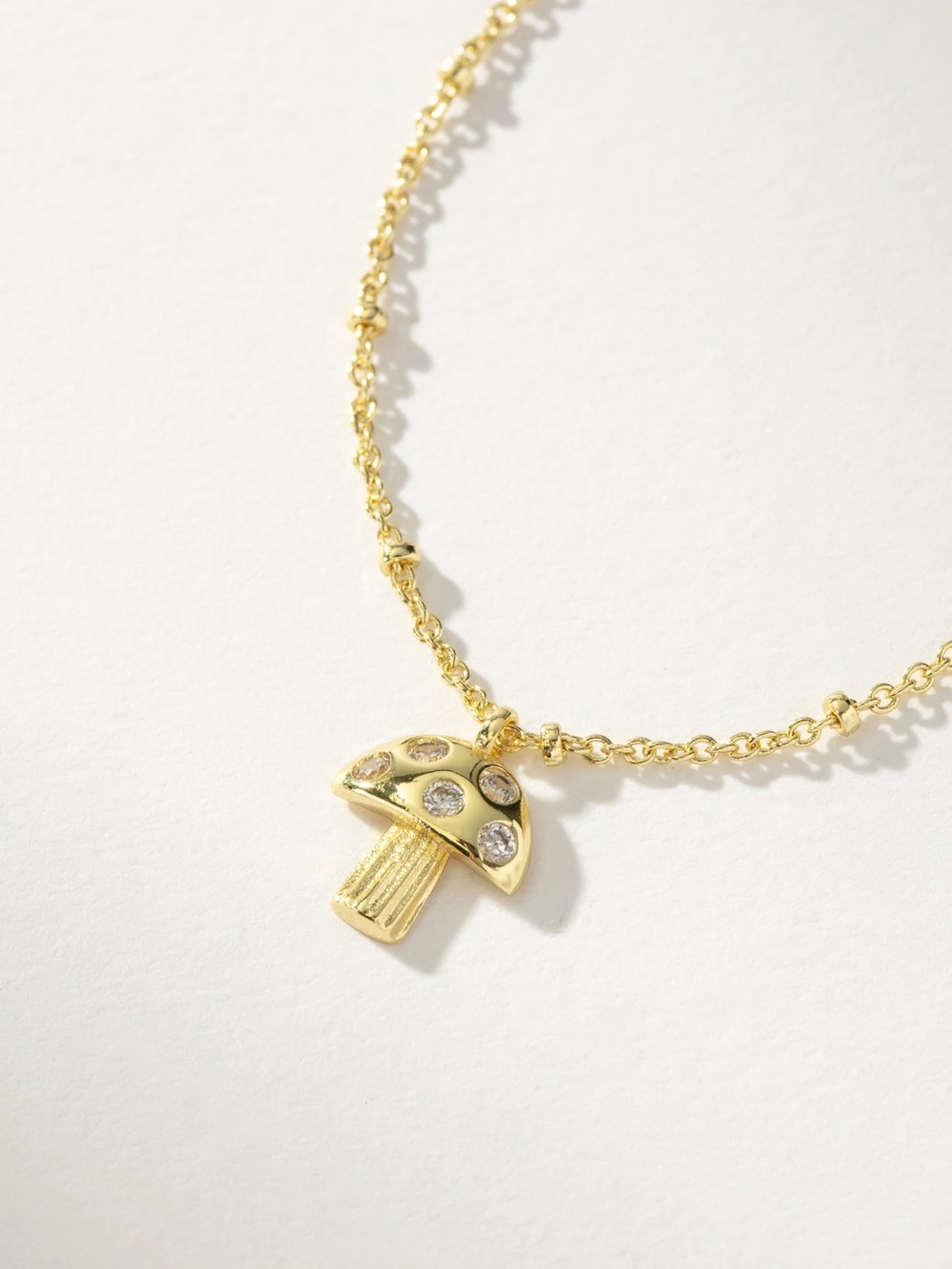 Uncommon James Gold Mushroom Pendant Necklace